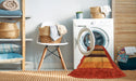 Machine Washable Contemporary Orange Rug in a Washing Machine, wshcon355