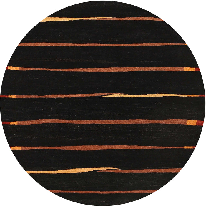 Sideview of Contemporary Bakers Brown Modern Rug, con356