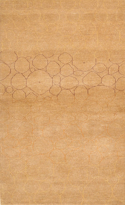 Contemporary Dark Orange Modern Rug, con357