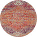 Sideview of Contemporary Light Copper Gold Modern Rug, con358