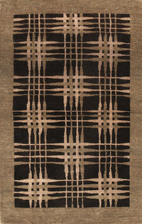 Machine Washable Contemporary Midnight Gray Rug, wshcon359