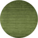 Sideview of Contemporary Seaweed Green Modern Rug, con35