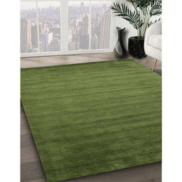 Machine Washable Contemporary Seaweed Green Rug in a Family Room, wshcon35