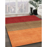 Contemporary Neon Red Modern Rug, con362