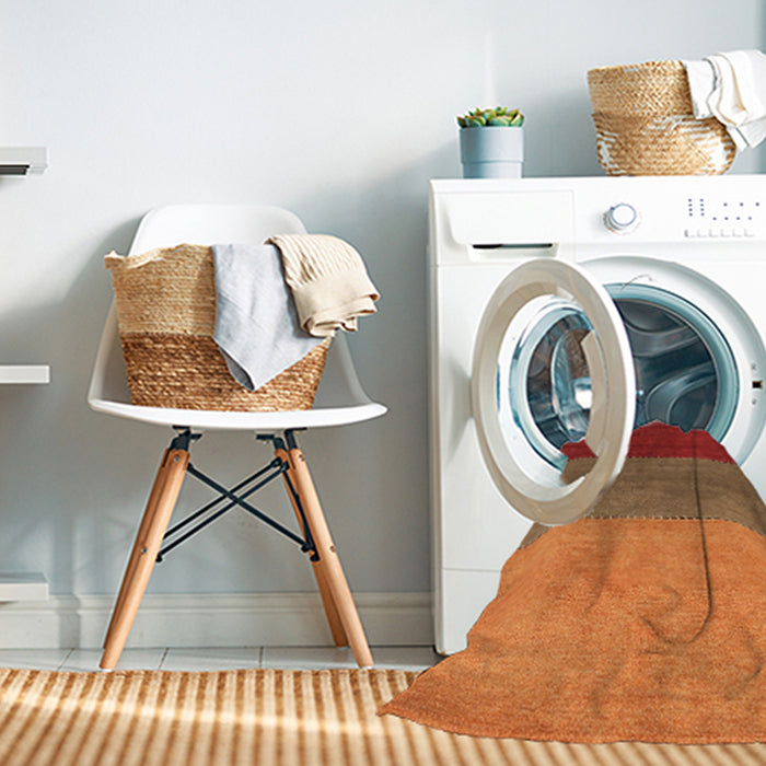 Machine Washable Contemporary Neon Red Rug in a Washing Machine, wshcon362