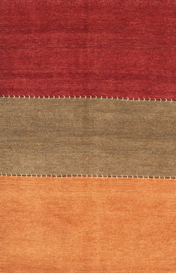 Contemporary Neon Red Modern Rug, con362