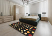 Contemporary Mid Gray Modern Rug in a Bedroom, con363