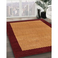 Contemporary Dark Orange Modern Rug, con364