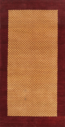 Contemporary Dark Orange Modern Rug, con364