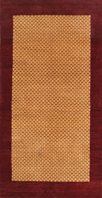 Machine Washable Contemporary Dark Orange Rug, wshcon364