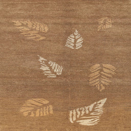 Square Contemporary Bronze Brown Modern Rug, con365