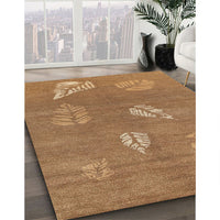 Contemporary Bronze Brown Modern Rug, con365