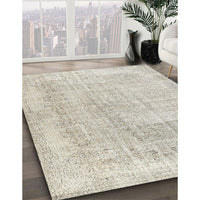 Contemporary White Gold Modern Rug, con367