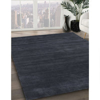 Contemporary Gunmetal Green Modern Rug, con36