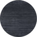 Sideview of Contemporary Gunmetal Green Modern Rug, con36