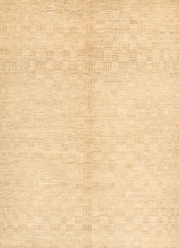 Contemporary Brown Gold Solid Rug, con377