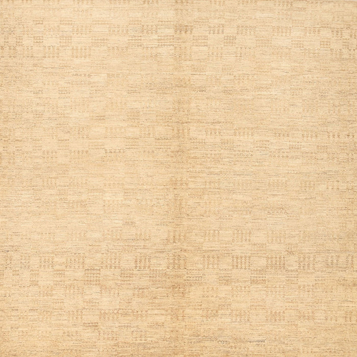 Square Contemporary Brown Gold Solid Rug, con377