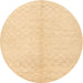 Sideview of Contemporary Brown Gold Solid Rug, con377