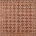 Square Contemporary Mahogany Brown Modern Rug, con379