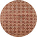 Square Machine Washable Contemporary Mahogany Brown Rug, wshcon379