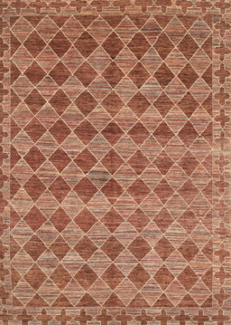 Contemporary Mahogany Brown Modern Rug, con379