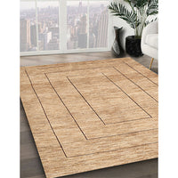 Contemporary Bronze Brown Modern Rug, con380