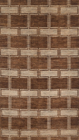 Machine Washable Contemporary Orange Brown Rug, wshcon381
