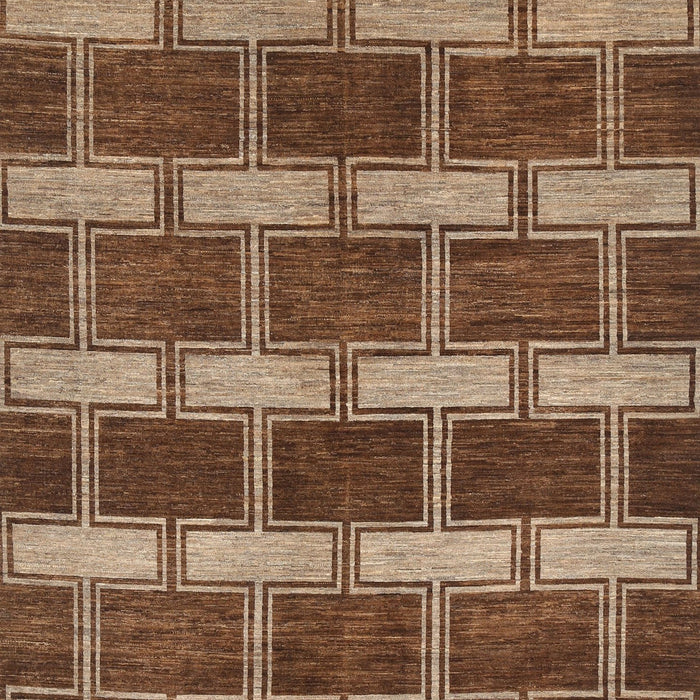 Machine Washable Contemporary Orange Brown Rug, wshcon381