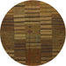 Sideview of Contemporary Bakers Brown Modern Rug, con382