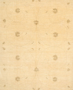 Contemporary Chrome Gold Yellow Solid Rug, con384