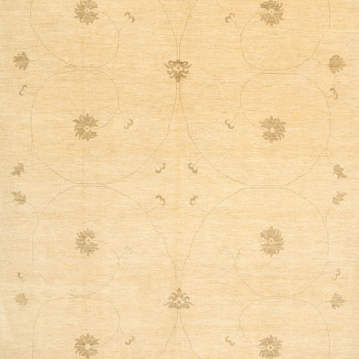 Contemporary Chrome Gold Yellow Solid Rug, con384