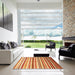 Square Machine Washable Contemporary Fire Red Rug in a Living Room, wshcon386