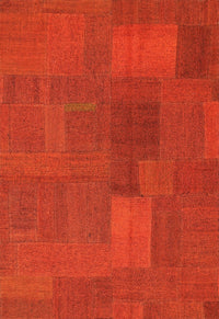 Machine Washable Contemporary Red Rug, wshcon387