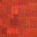 Square Contemporary Red Patchwork Rug, con387