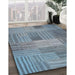 Machine Washable Contemporary Marble Blue Rug in a Family Room, wshcon388