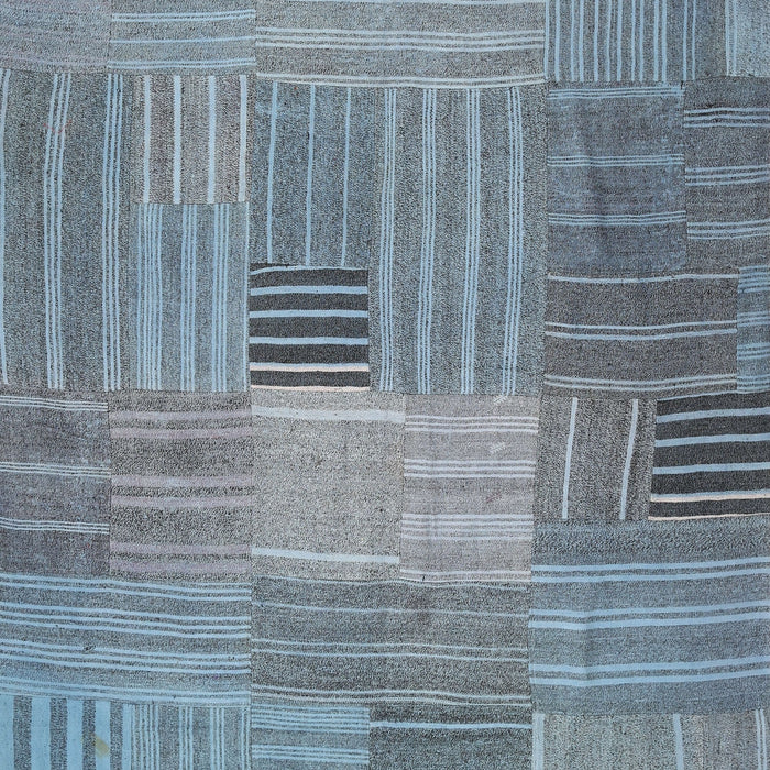Machine Washable Contemporary Marble Blue Rug, wshcon388