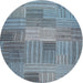 Sideview of Contemporary Marble Blue Modern Rug, con388