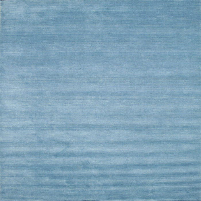 Square Contemporary Denim Blue Modern Rug, con38