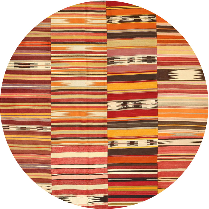 Square Machine Washable Contemporary Red Rug, wshcon391