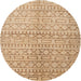 Sideview of Contemporary Bronze Brown Modern Rug, con394