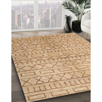 Contemporary Bronze Brown Modern Rug, con394