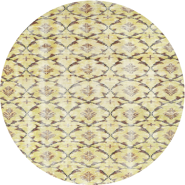 Square Machine Washable Contemporary Khaki Gold Rug, wshcon398