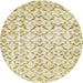 Square Machine Washable Contemporary Khaki Gold Rug, wshcon398