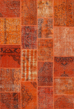 Machine Washable Contemporary Red Rug, wshcon399