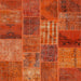 Sideview of Machine Washable Contemporary Red Rug, wshcon399