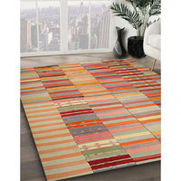 Contemporary Brownish Green Southwestern Rug, con401