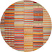 Sideview of Contemporary Brownish Green Southwestern Rug, con401