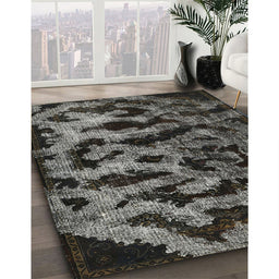 Contemporary Sage Green Persian Rug in Family Room, con402