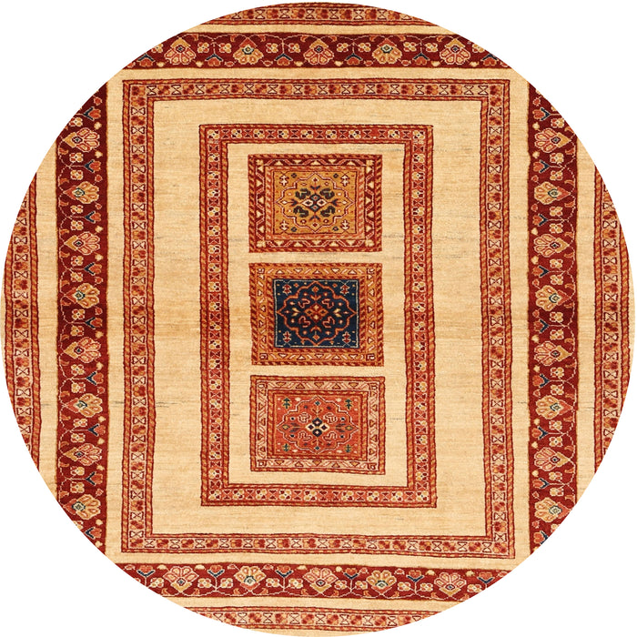 Square Machine Washable Contemporary Red Rug, wshcon403