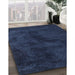 Machine Washable Contemporary Blue Rug in a Family Room, wshcon406